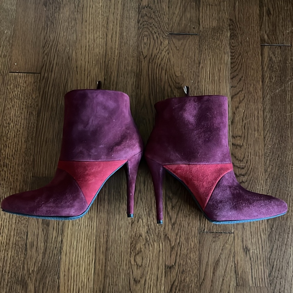 Stuart Weitzman leather suede stiletto heel ankle boots size 7 - Picture 7 of 9